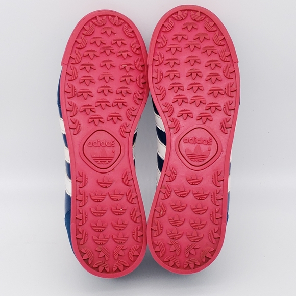 Adidas Orion Leather Sneaker. Rare Color Colbolt Blue/ Pink Mens 6, Women 8 - Picture 12 of 12